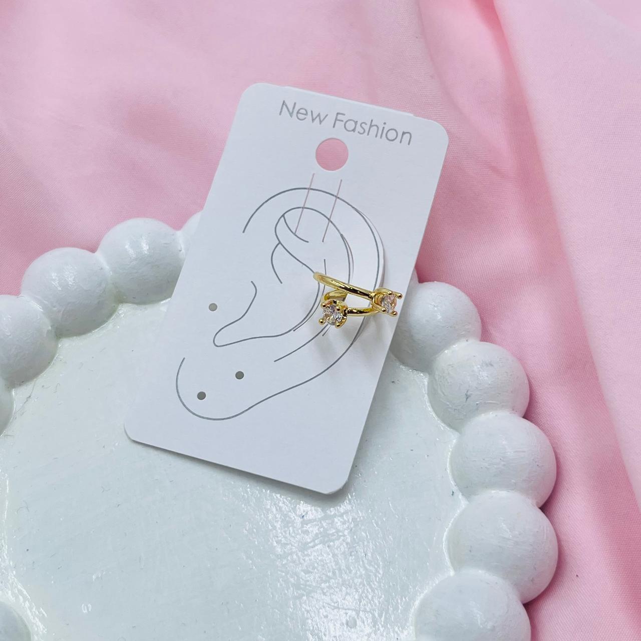 Gold Stone Ear Cuff Earring