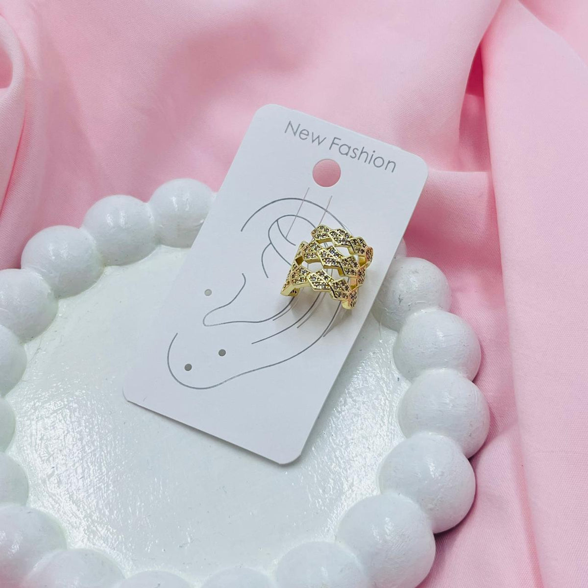 Gold Hoop  Ear Cuff Earring