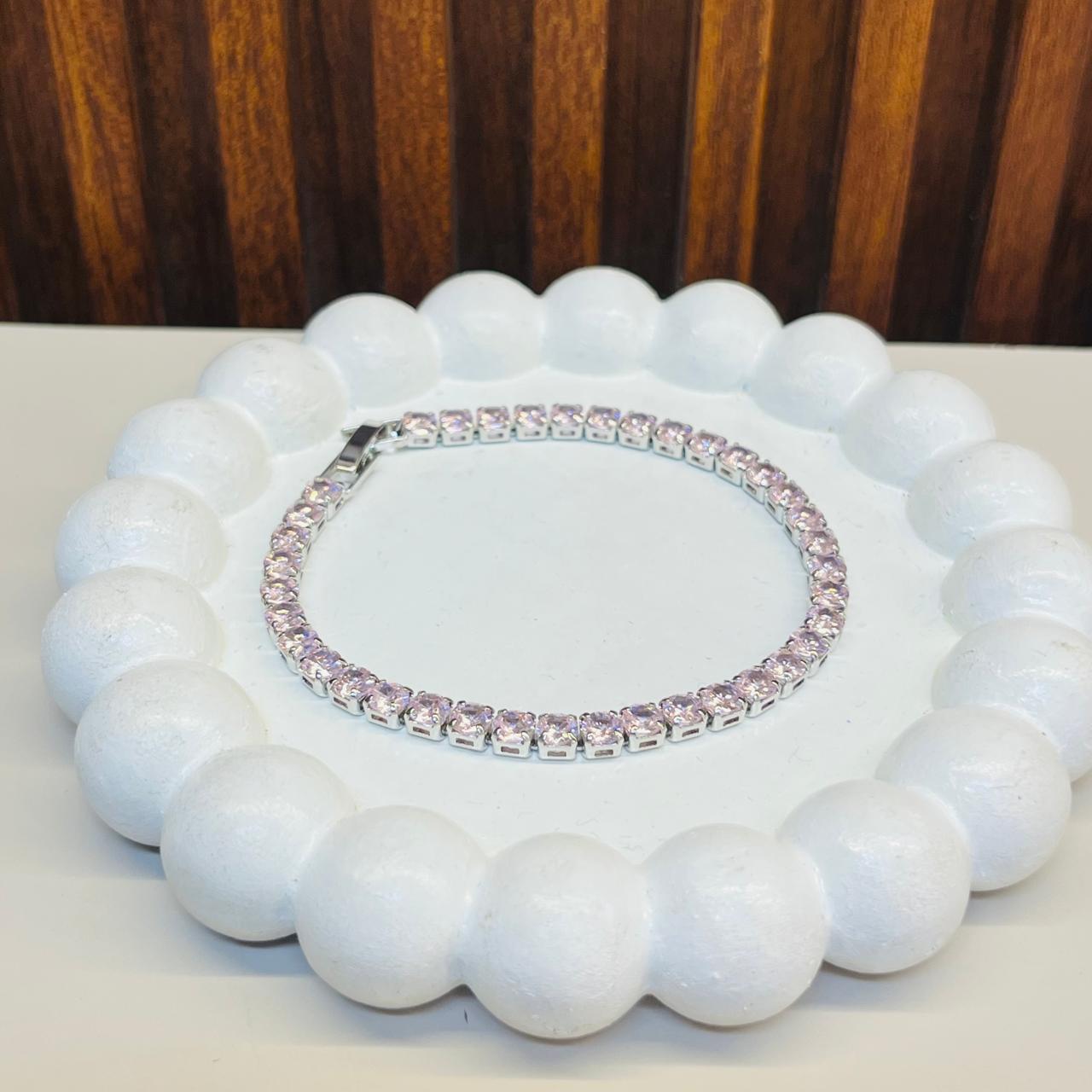Pink Drift Tennis Bracelet