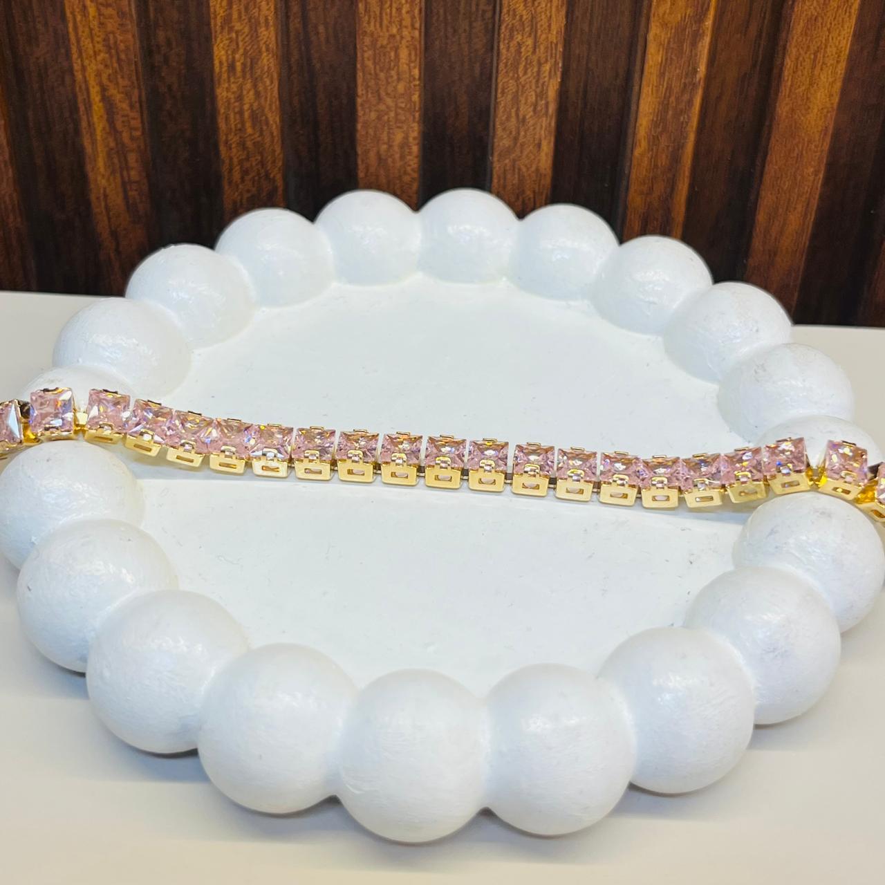 Pink Tennis Bracelet