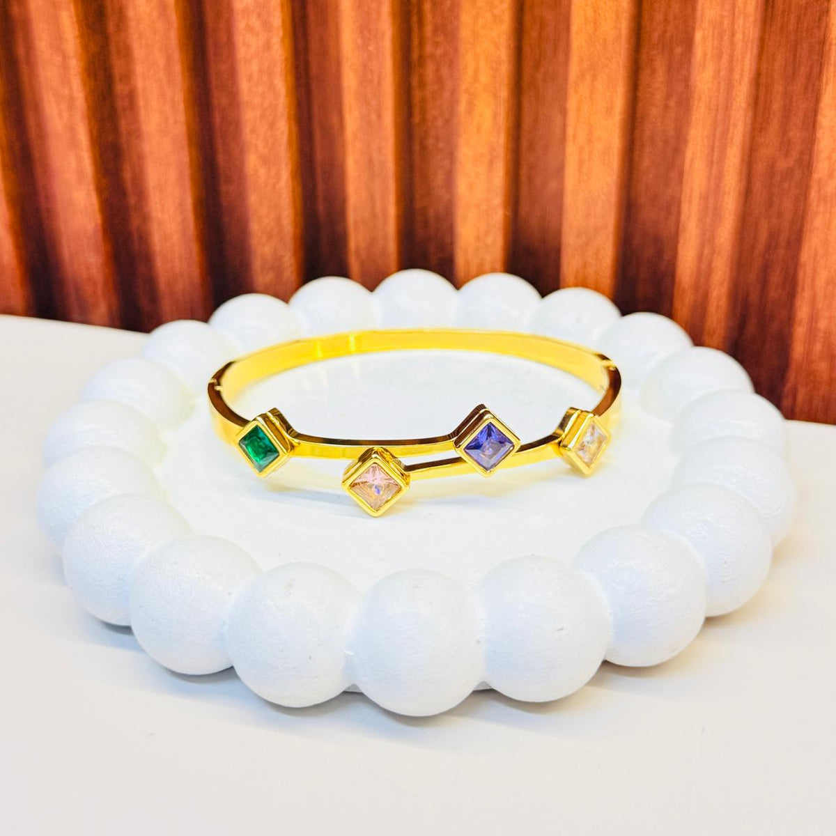 Axle Multi Stone  Bracelet