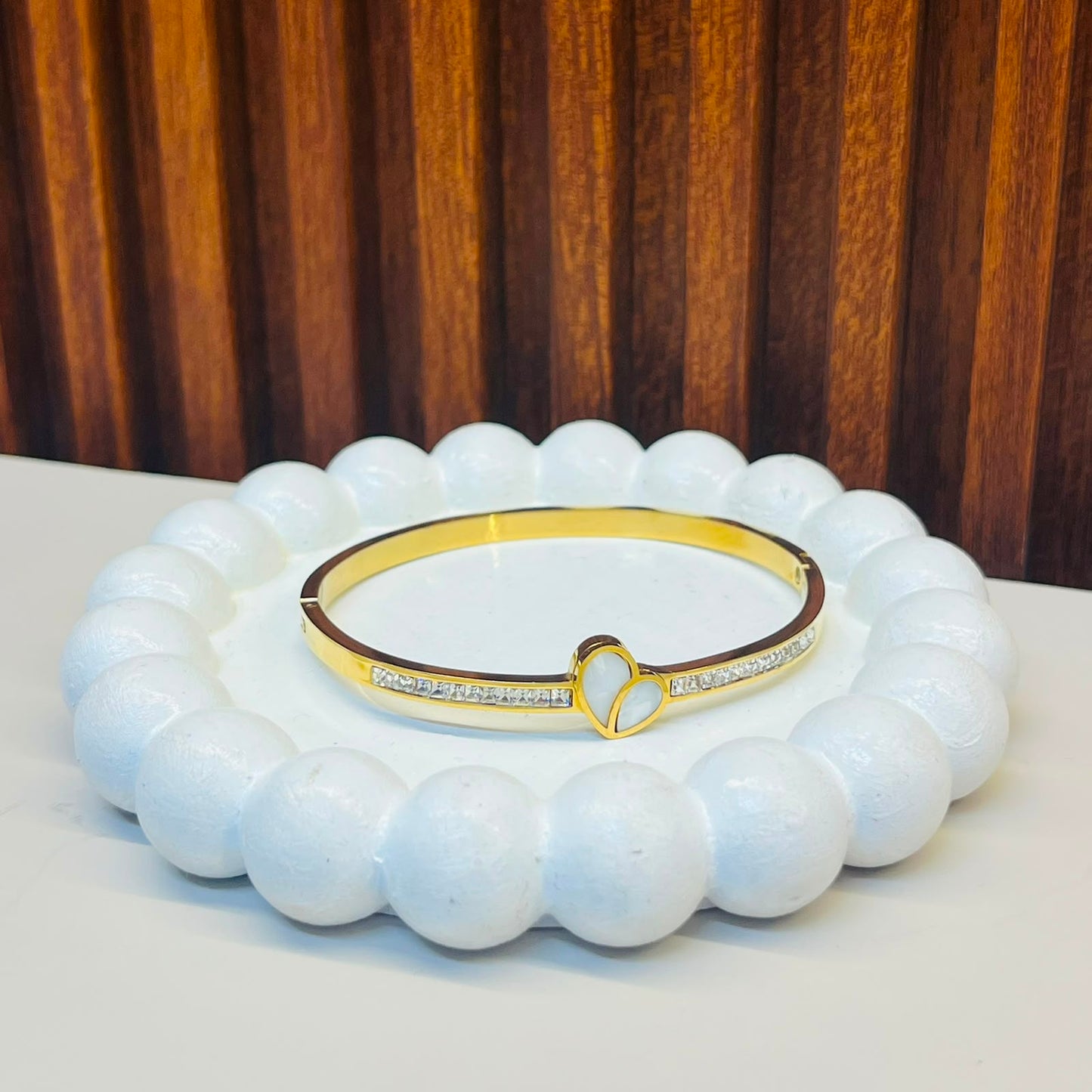 White Heart Bracelet