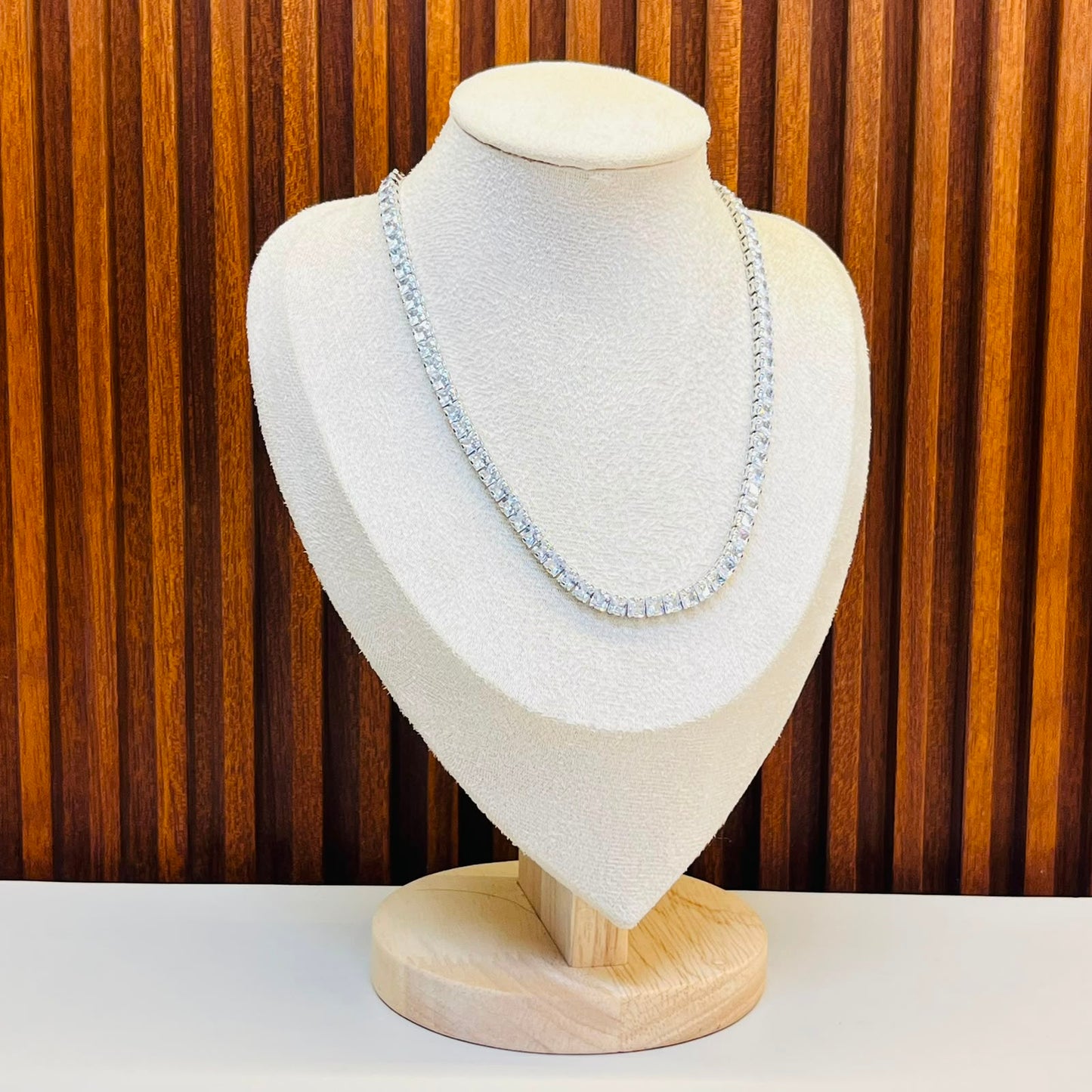 Silver Aurora Tennis Necklace