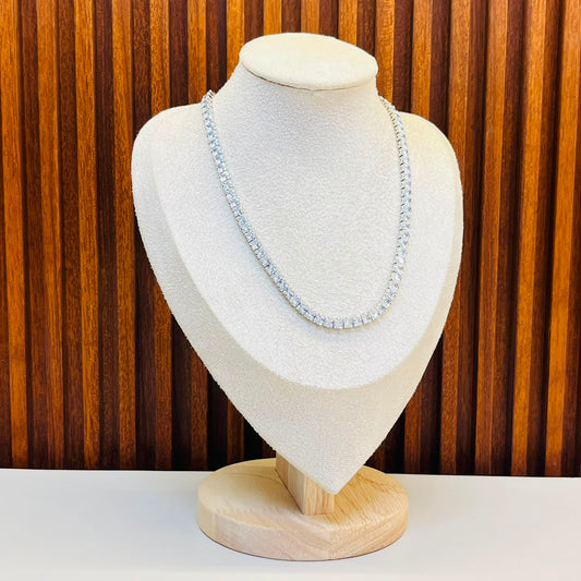 Silver Aurora Tennis Necklace