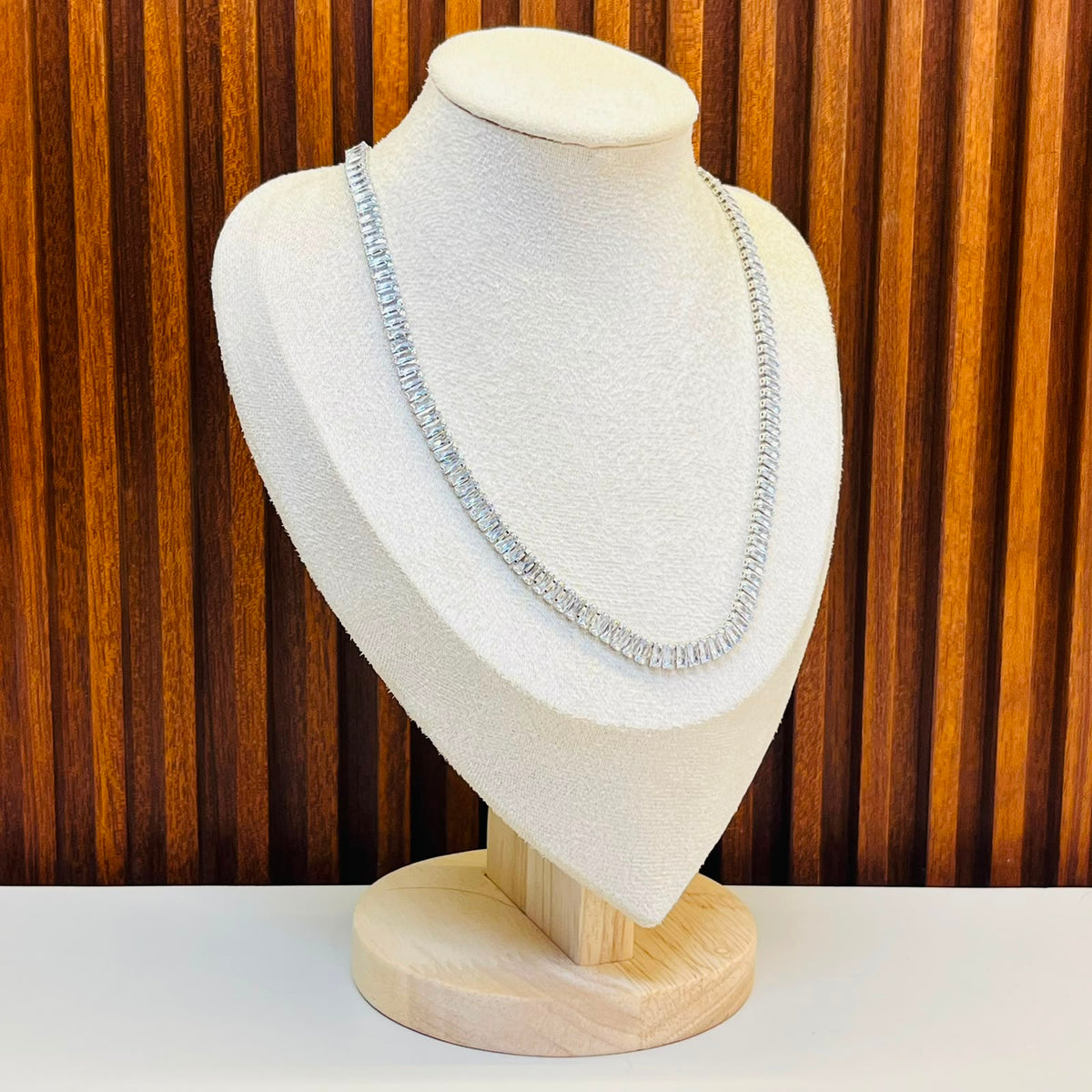 Silver Royal Tennis Necklace