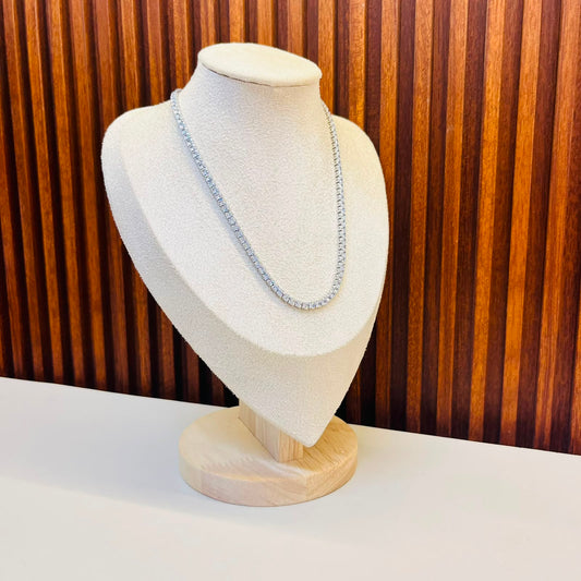 Silver Grace Tennis Necklace