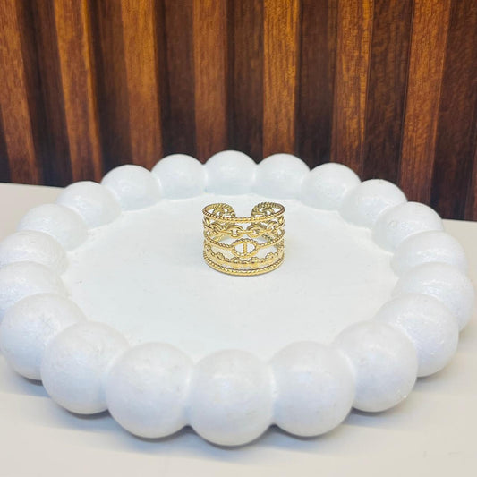 Gold Interlocking  Ring