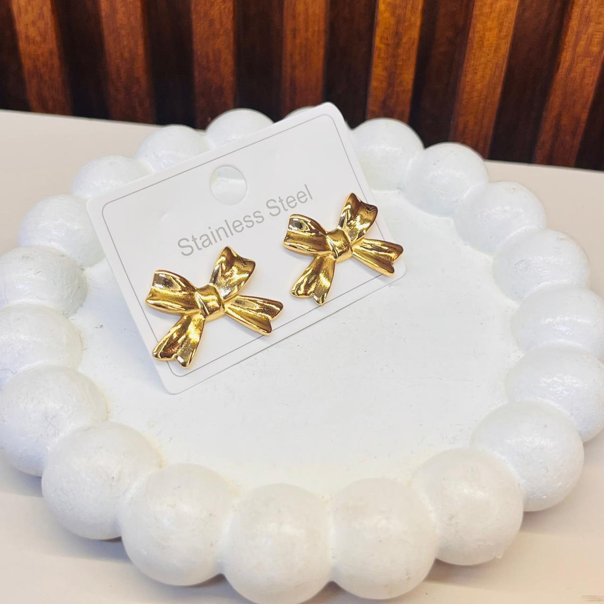 Golden Bow Earrings