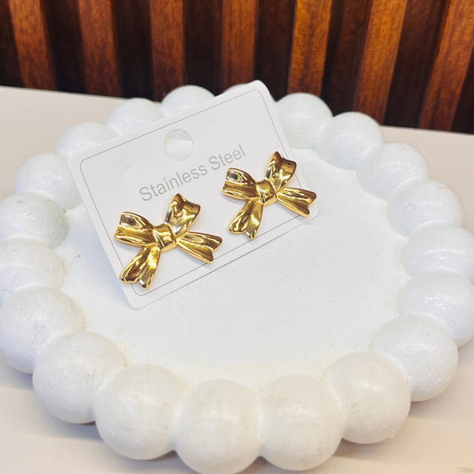 Golden Bow Earrings