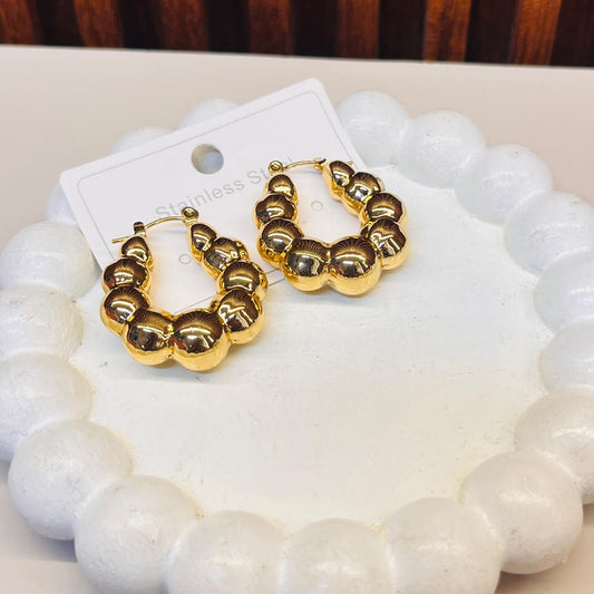 Aura Beaded Hoop Earrings