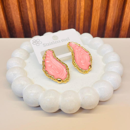 Pink  Teardrop  Earrings