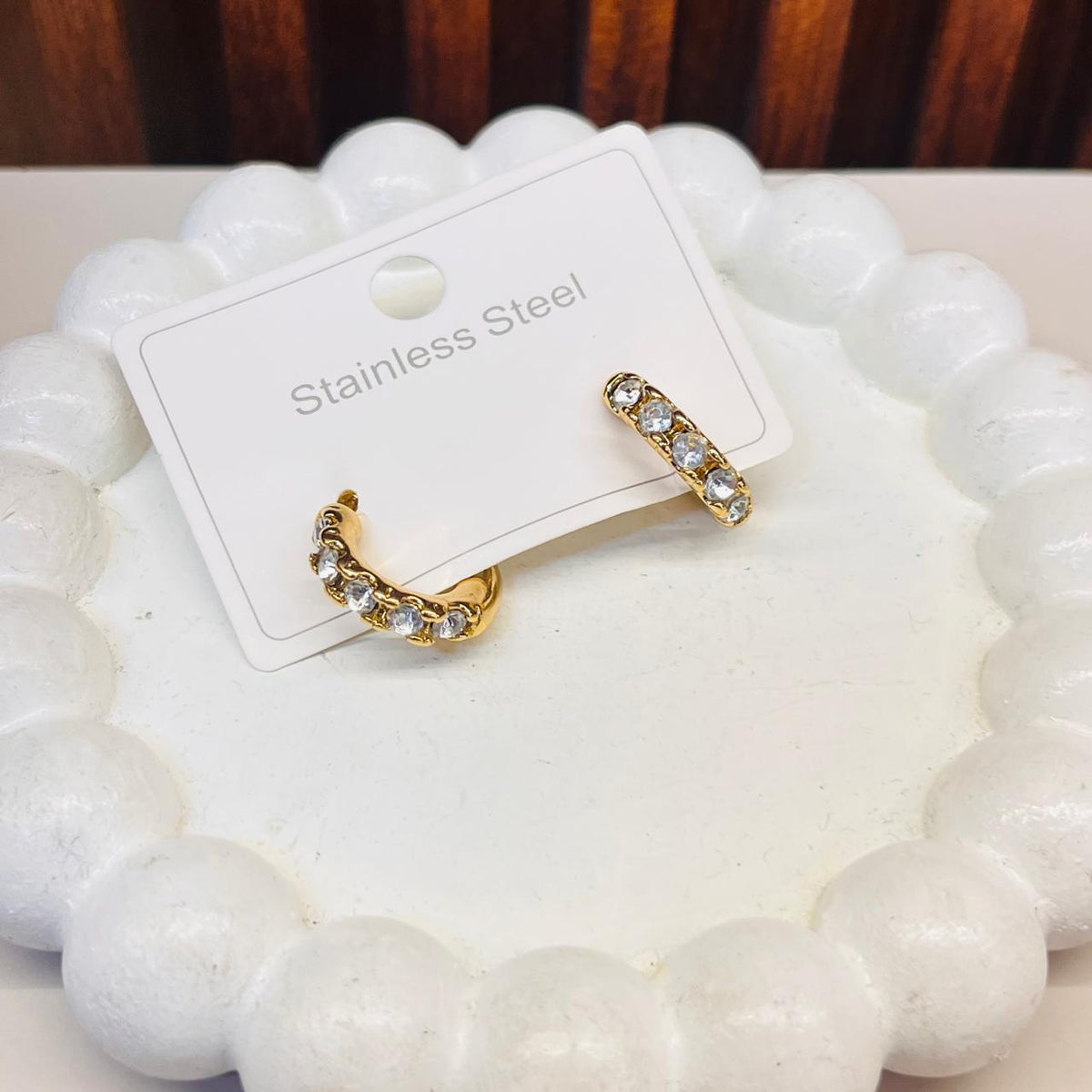 Golden Round Earrings