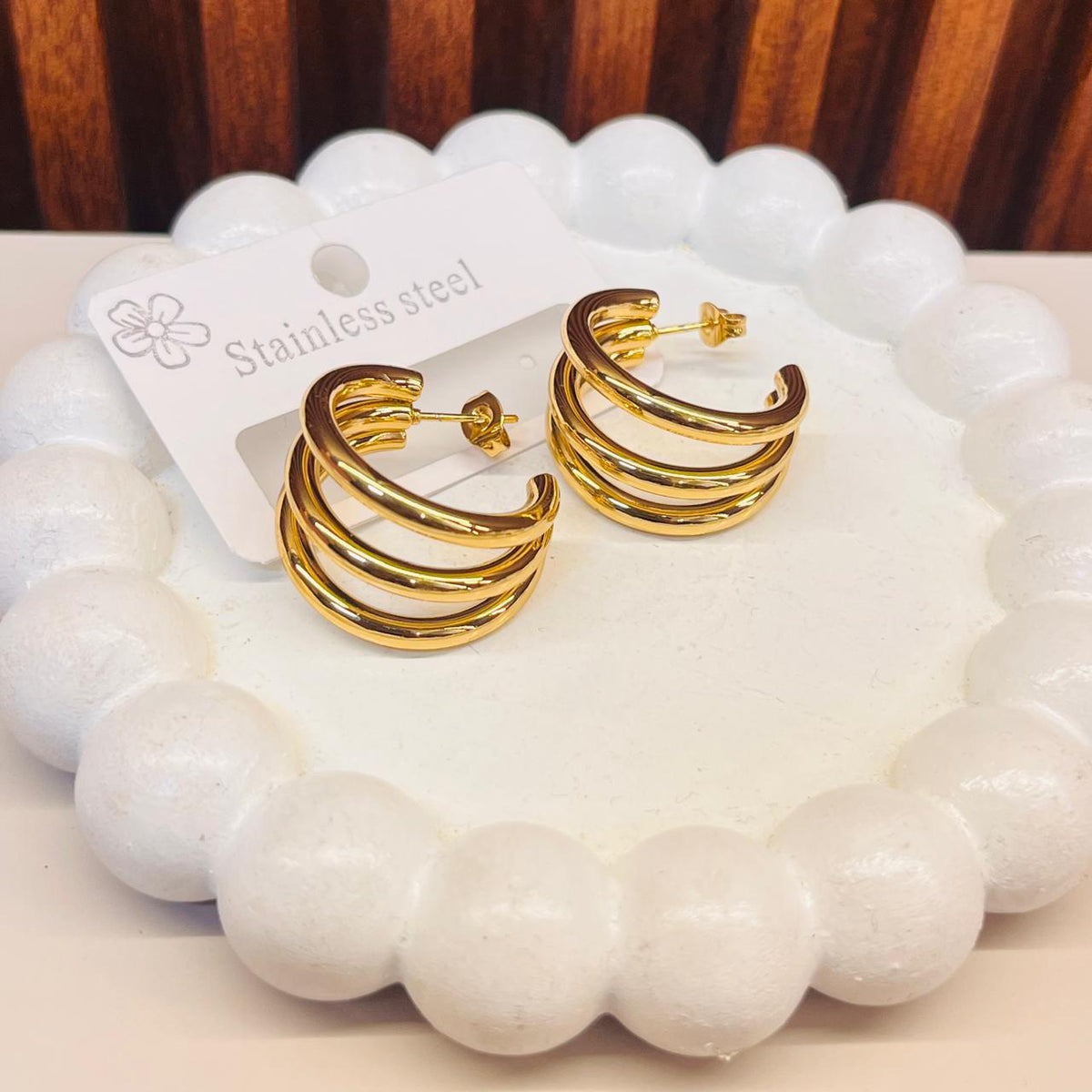Amethyst  Hoop Earrings