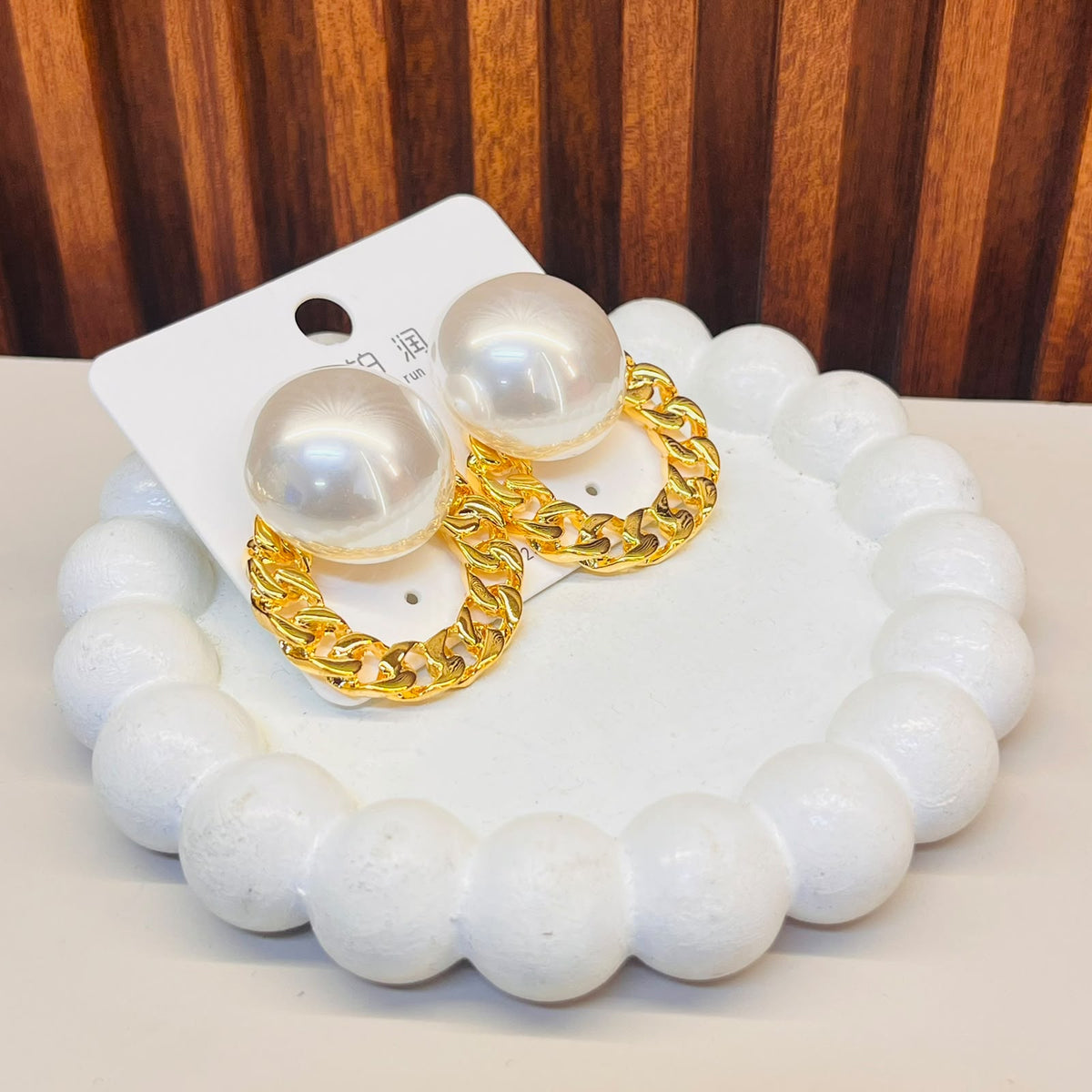 Wooden Statement Earrings