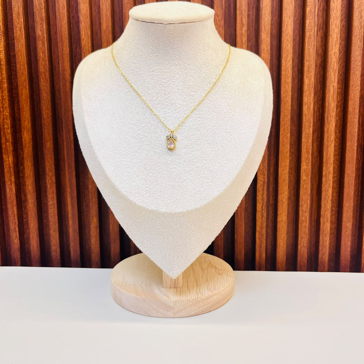 Drop With Stone Necklace