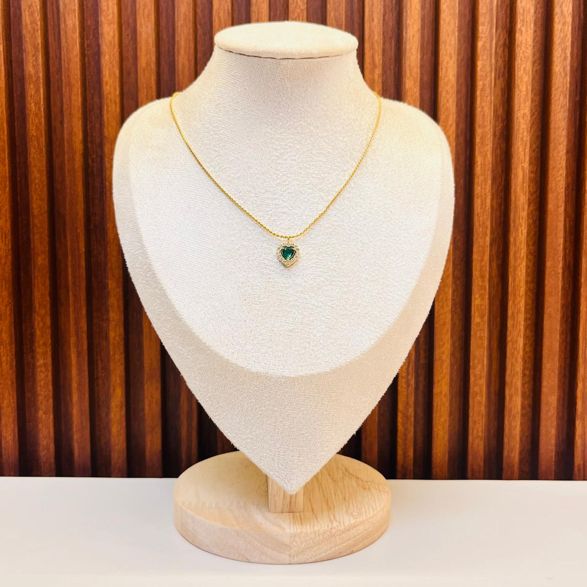 Heart With Stone Necklace