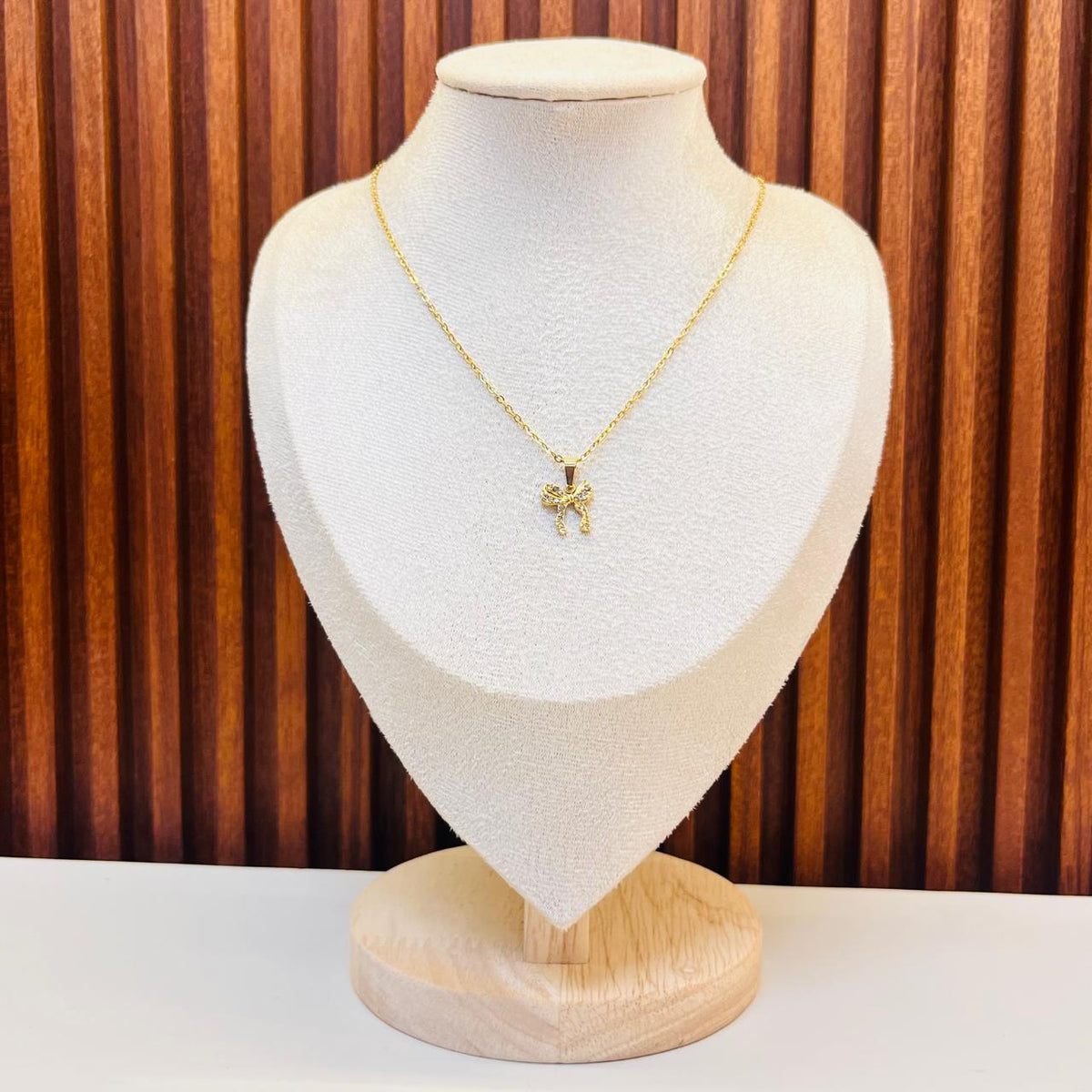 Stone Bow Necklace
