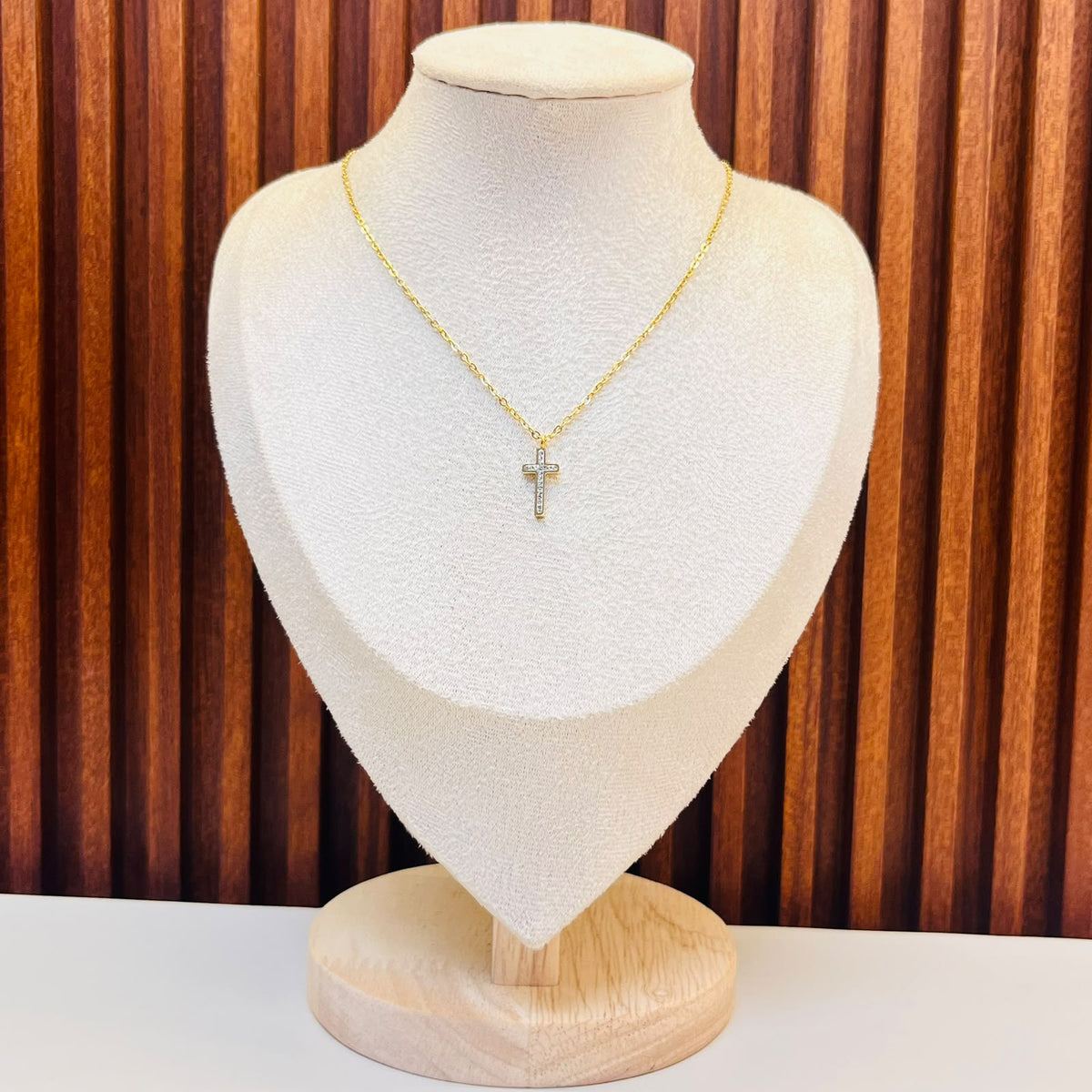 Stone Cross Necklace