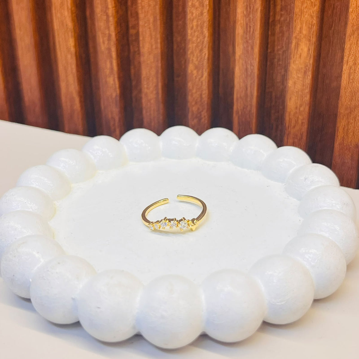 Gold Open Stone Ring