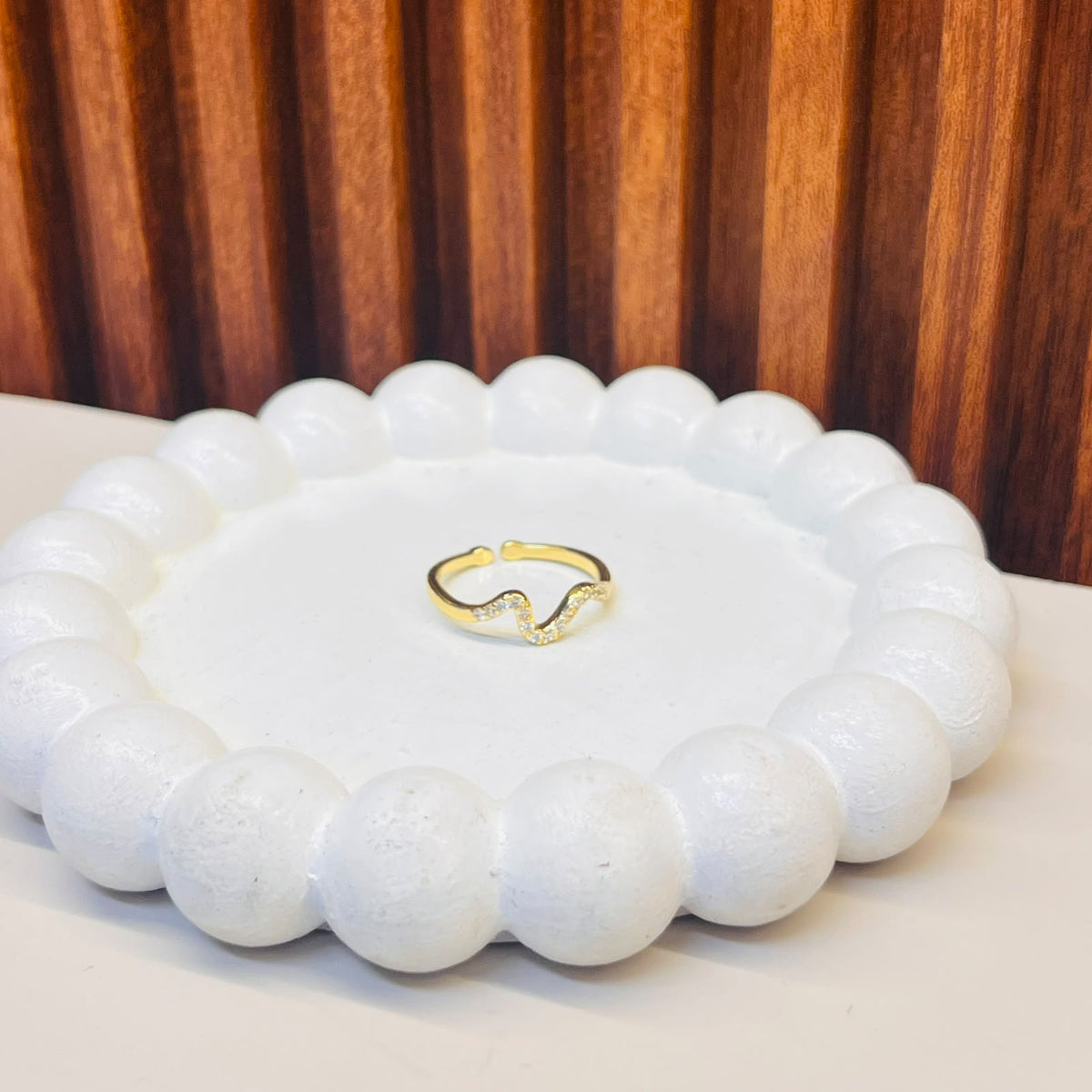 Wave Stone Ring