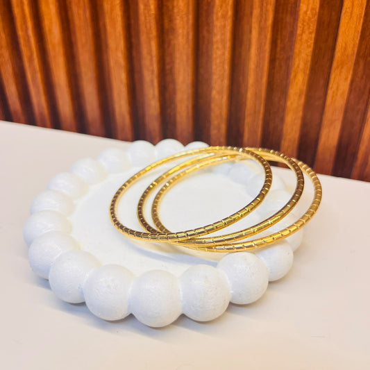 Gold Cluster Bangles Set of 3
