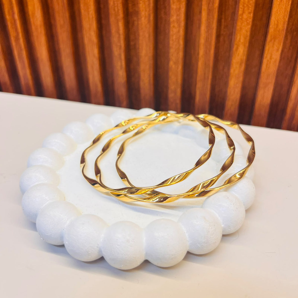 Royal Wave Trio Bangles Set of 3