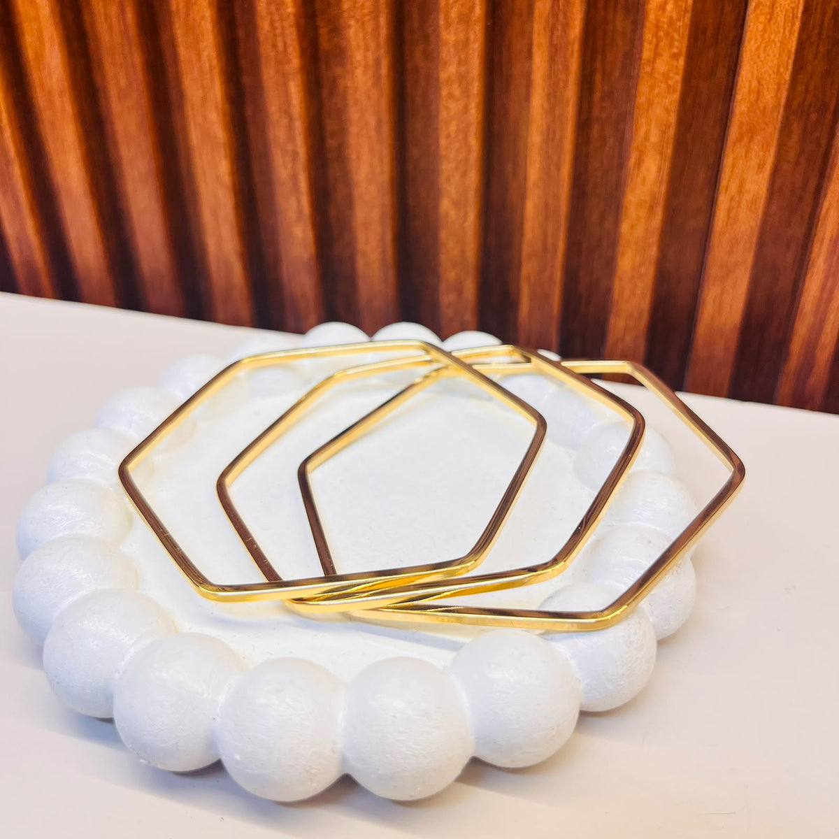 Golden Grace Bangles  Set of 3