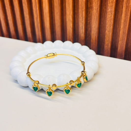 Emerald Kada Bracelet