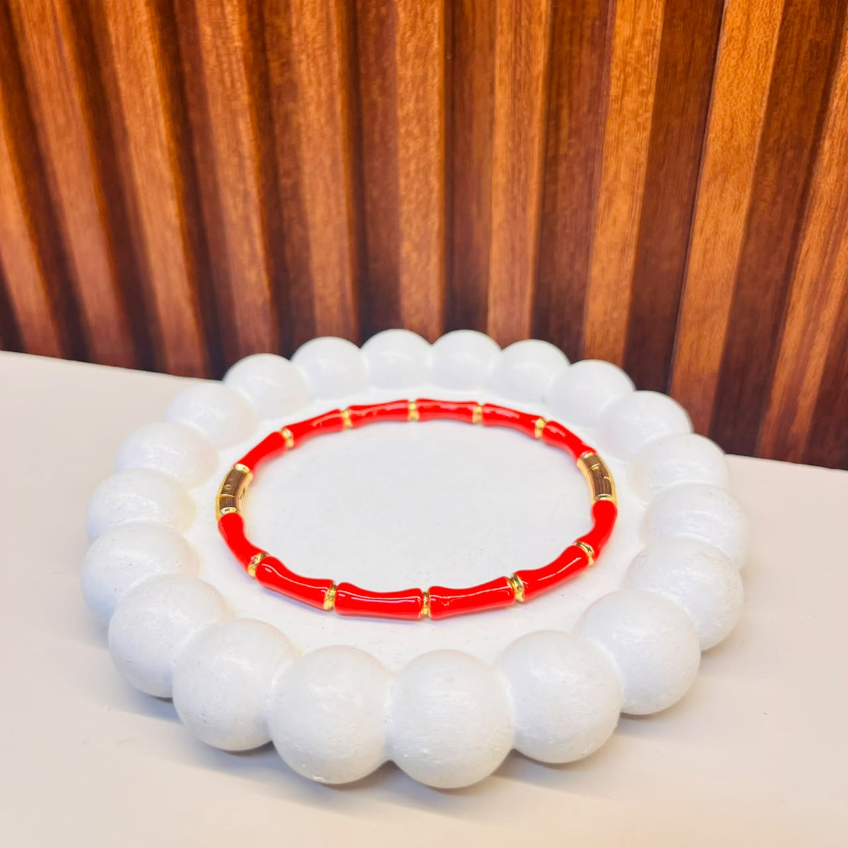 Red Bamboo Bracelet