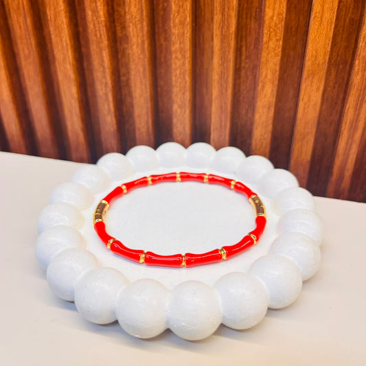 Red Bamboo Bracelet