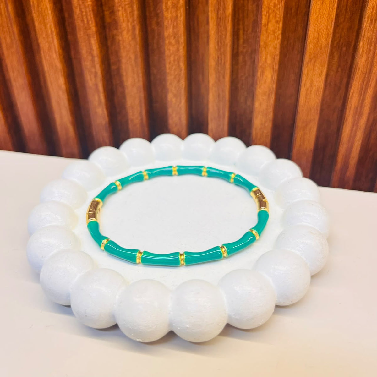 Green Bamboo Bracelet