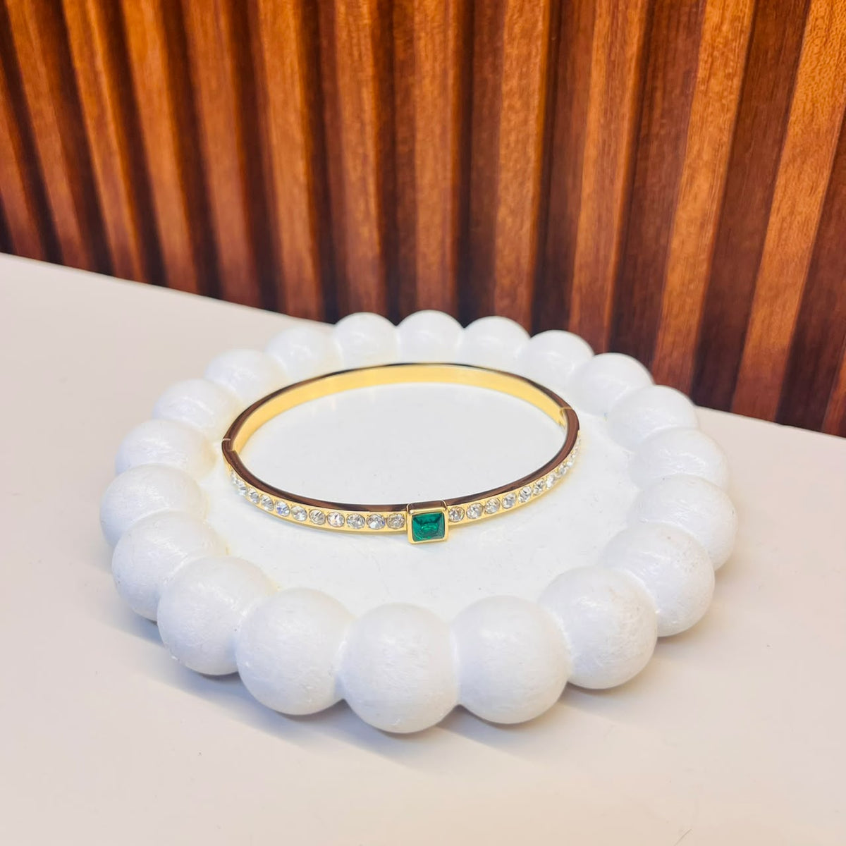 Elegant Green Stone  Bracelet