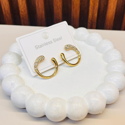 Golden Crescent Earrings