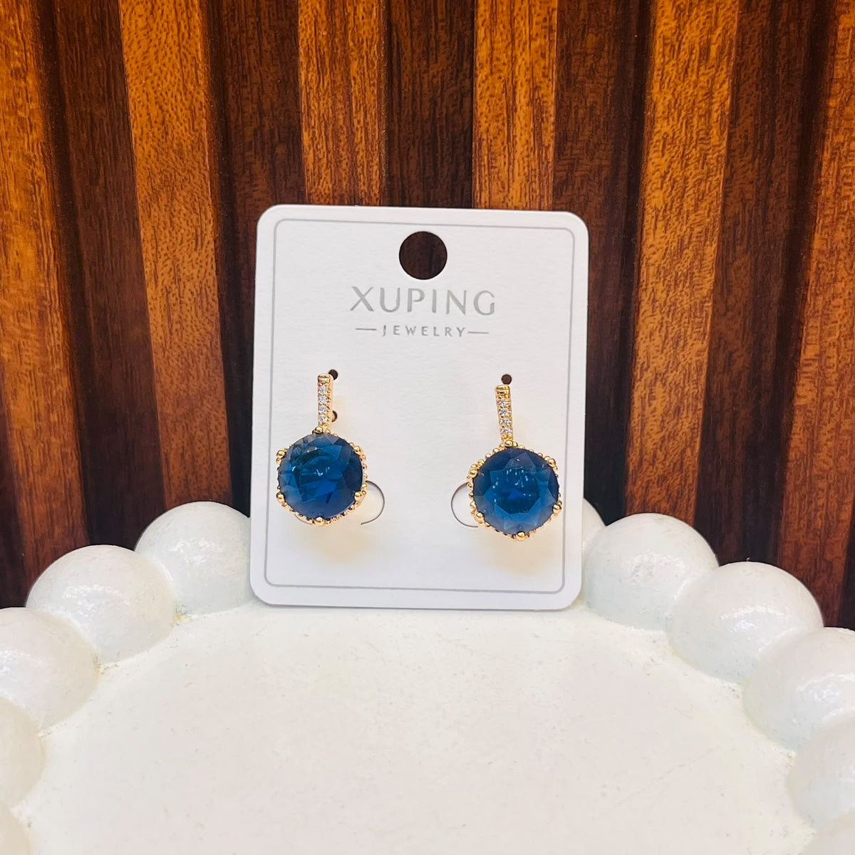 Blue Stone Earrings - XUPING
