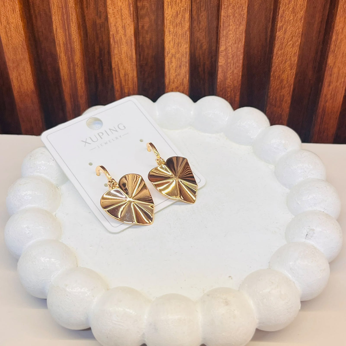 Golden Hoop Earrings- XUPING