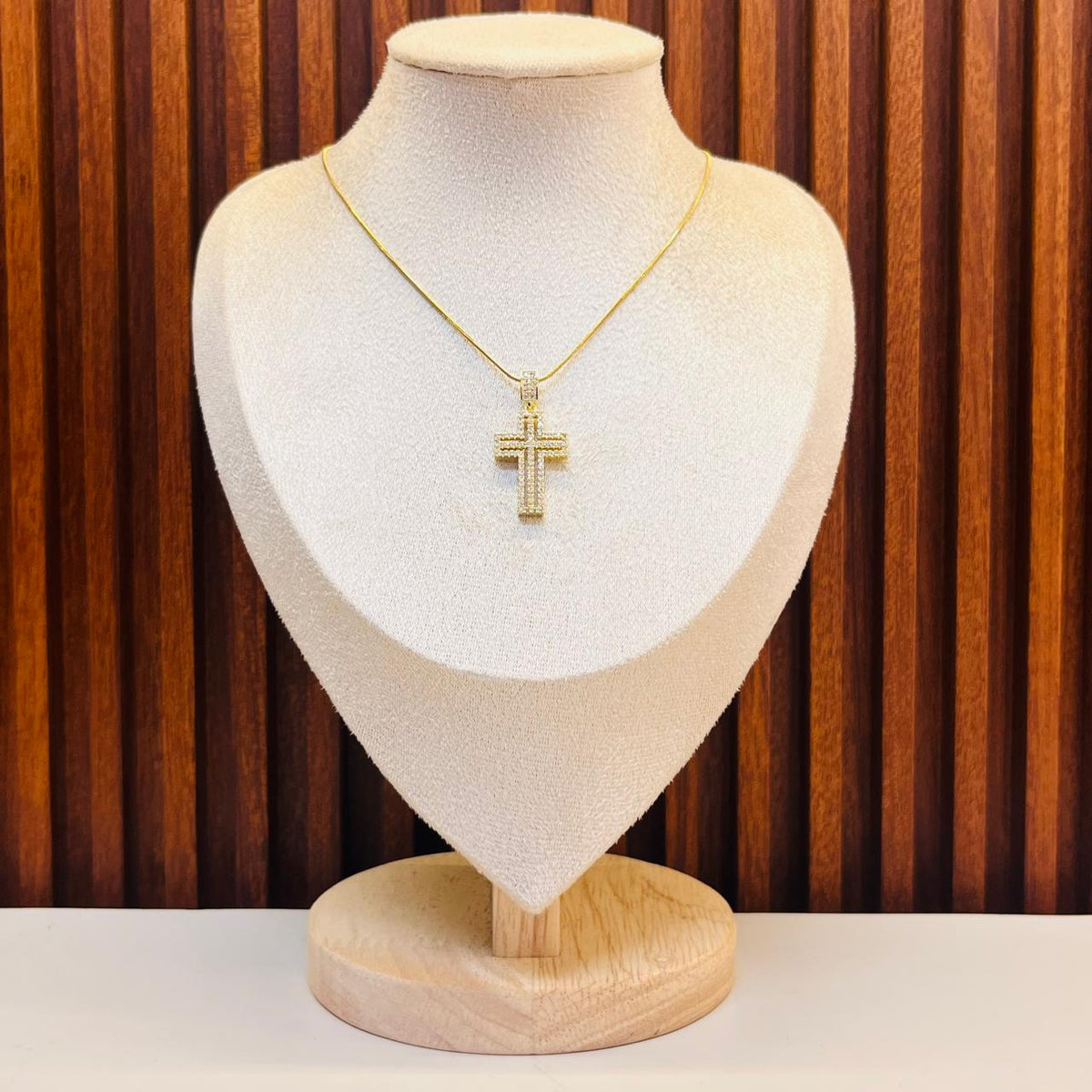 Stone Cross Necklace