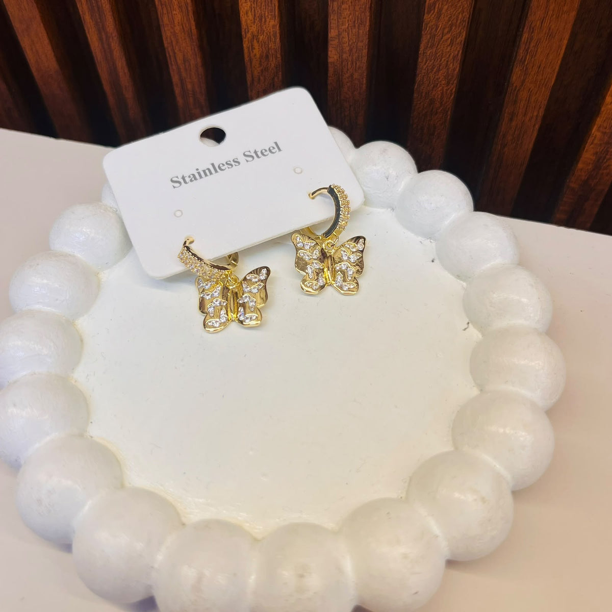 Gold Butterfly Earrings