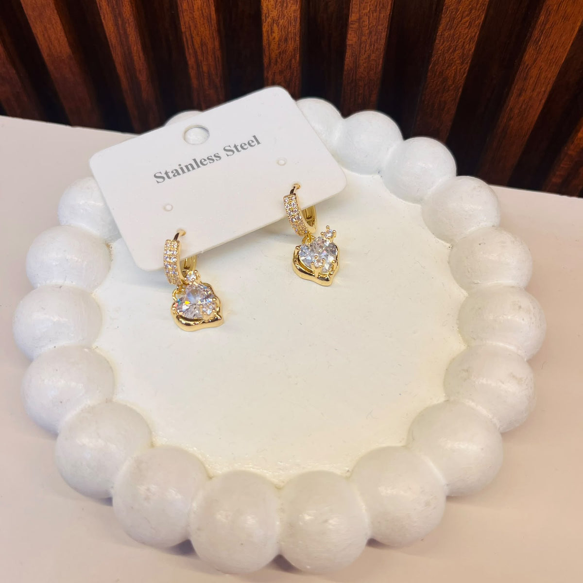 Crystal Heart Earrings