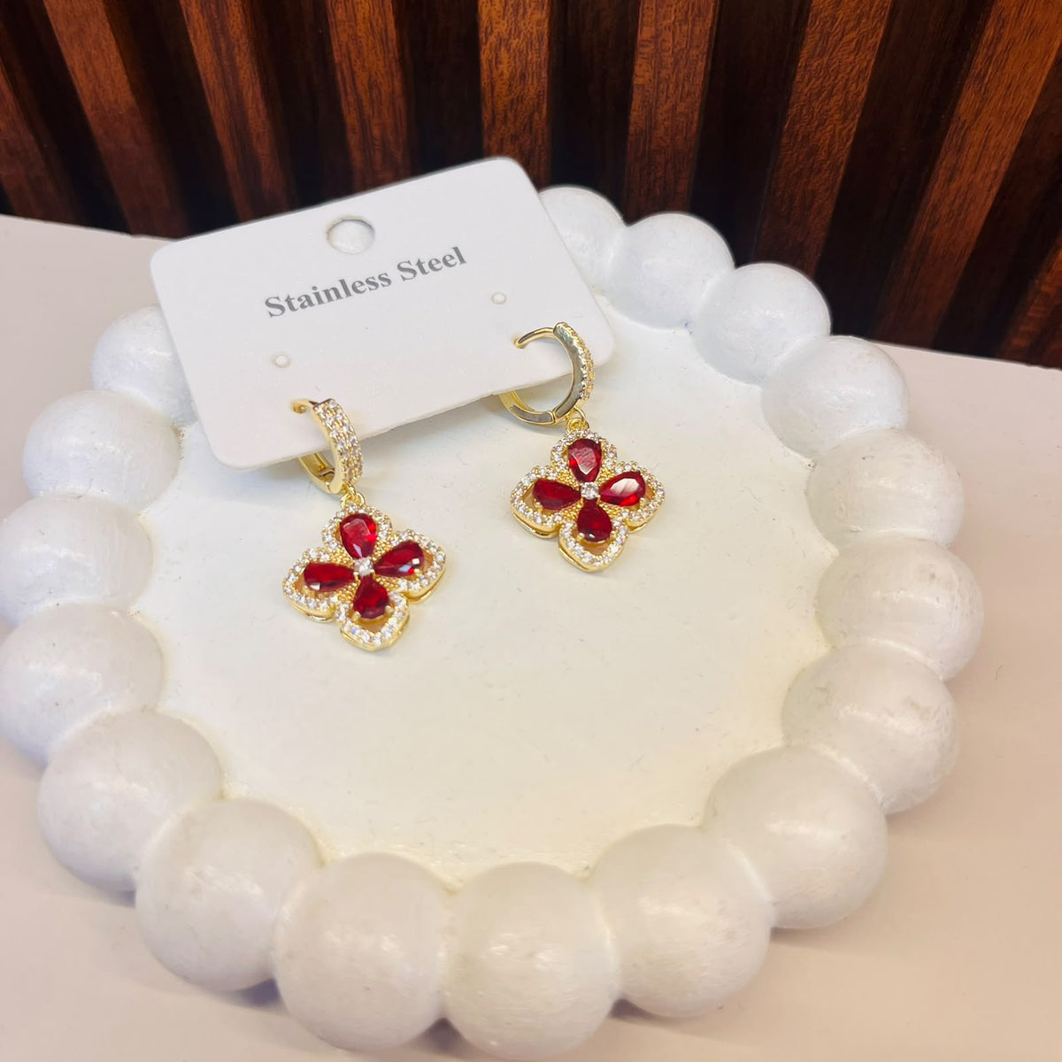 Red Stone Earrings