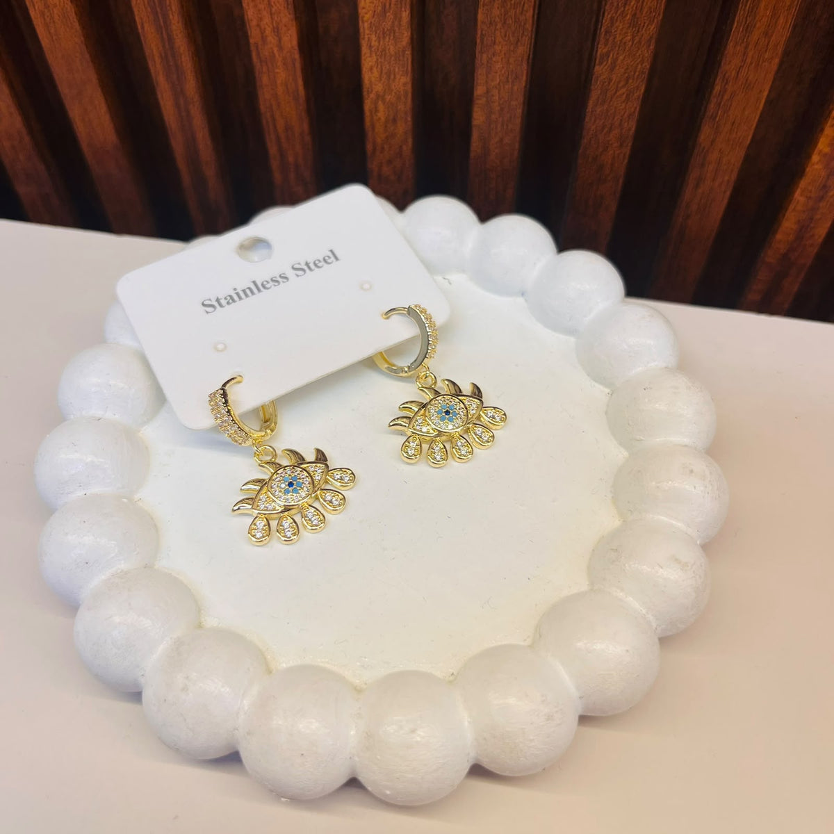 Gold-Plated Drop Earrings