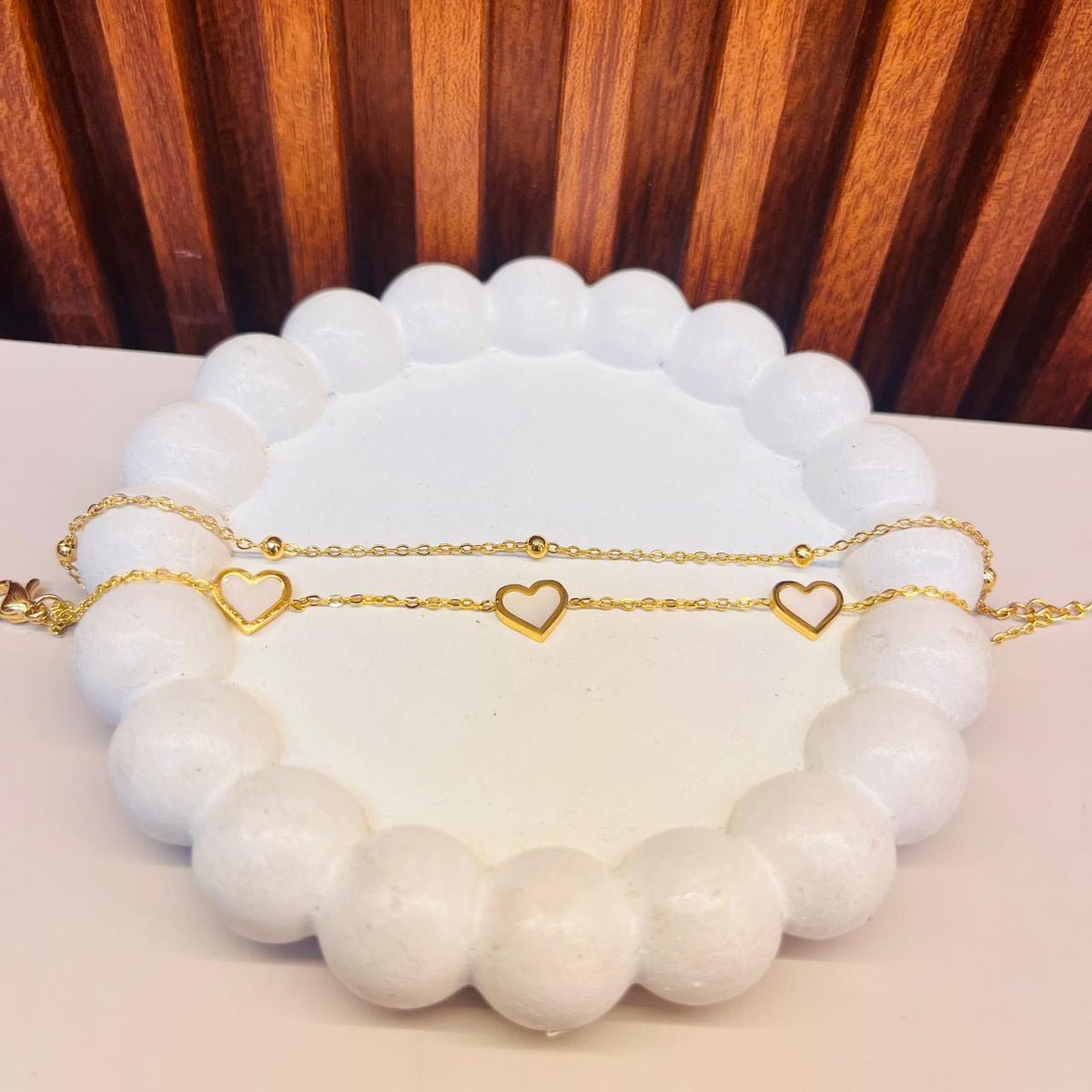 Open Heart Charm Bracelet