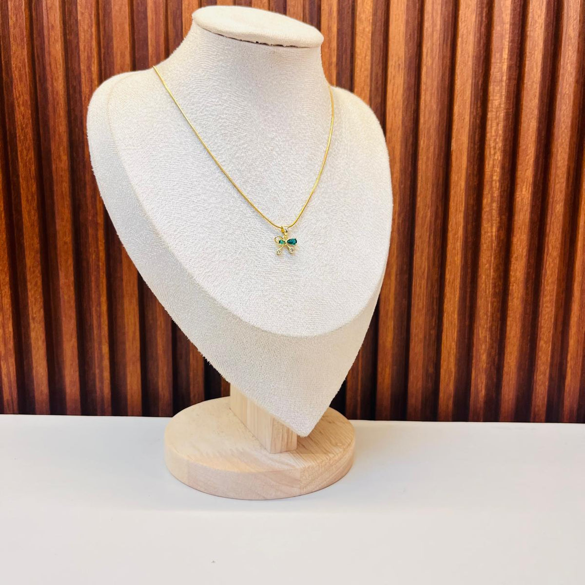 Green Bow Necklace