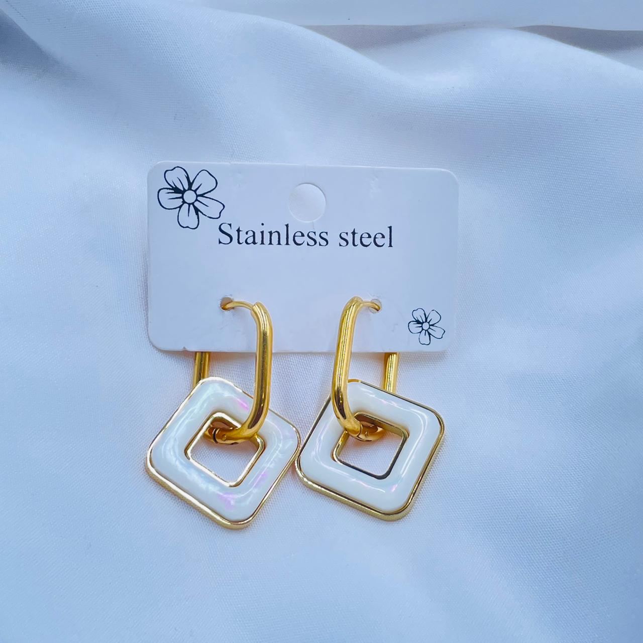 Square Shaps Hoops Earrings