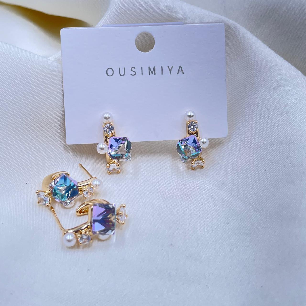 Violet Pearl Earrings