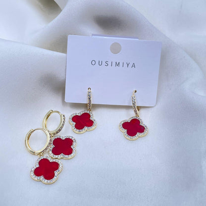 Red Sparkle  Earrings