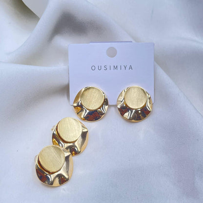Gold Molten Earrings
