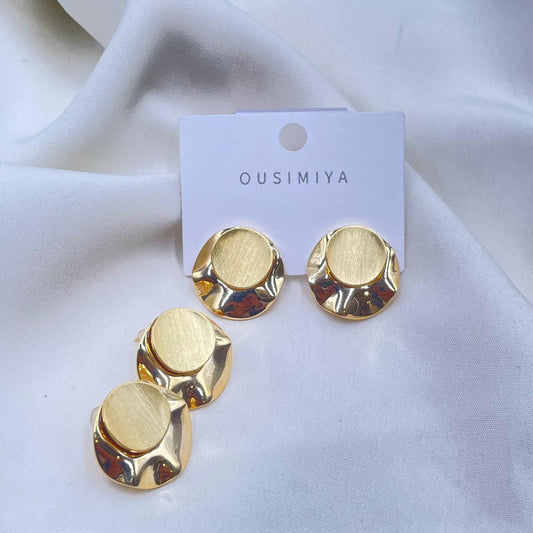 Gold Molten Earrings