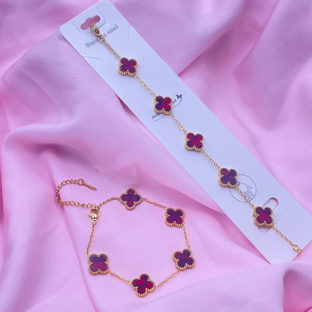 Chic Glossy Clover Bracelets