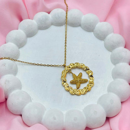 Textured Starfish Necklace
