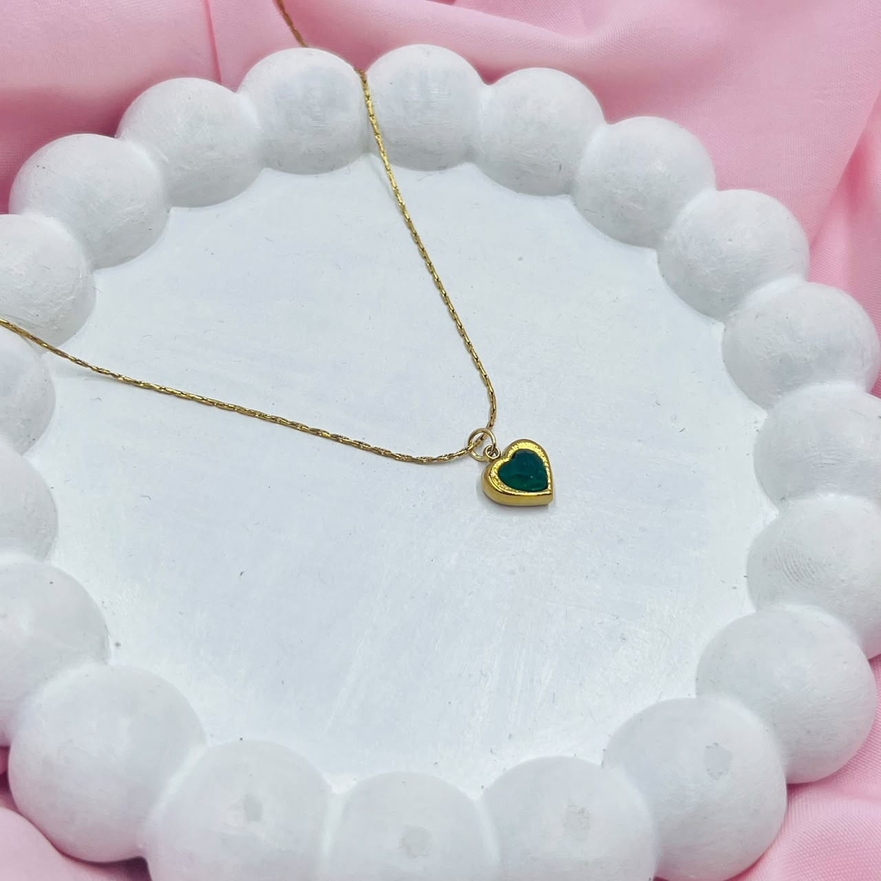 Green Heart Necklace